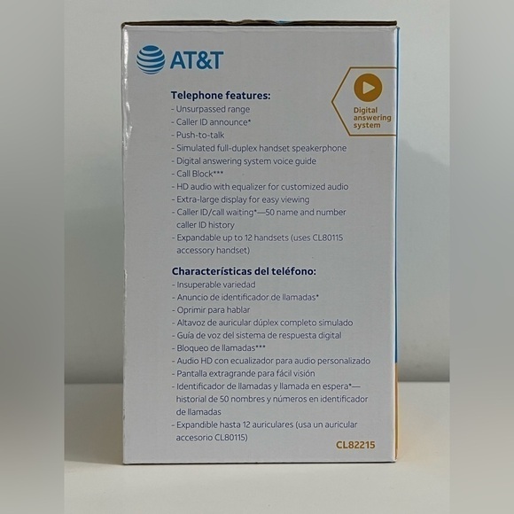 AT&T CL82215 Two-Handset Cordless Answering System with Caller ID/Call Waiting - Picture 8 of 11